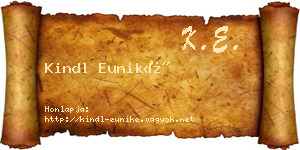 Kindl Euniké névjegykártya